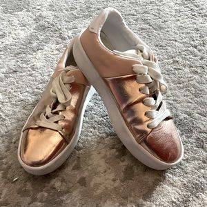 Zara rose gold sneakers